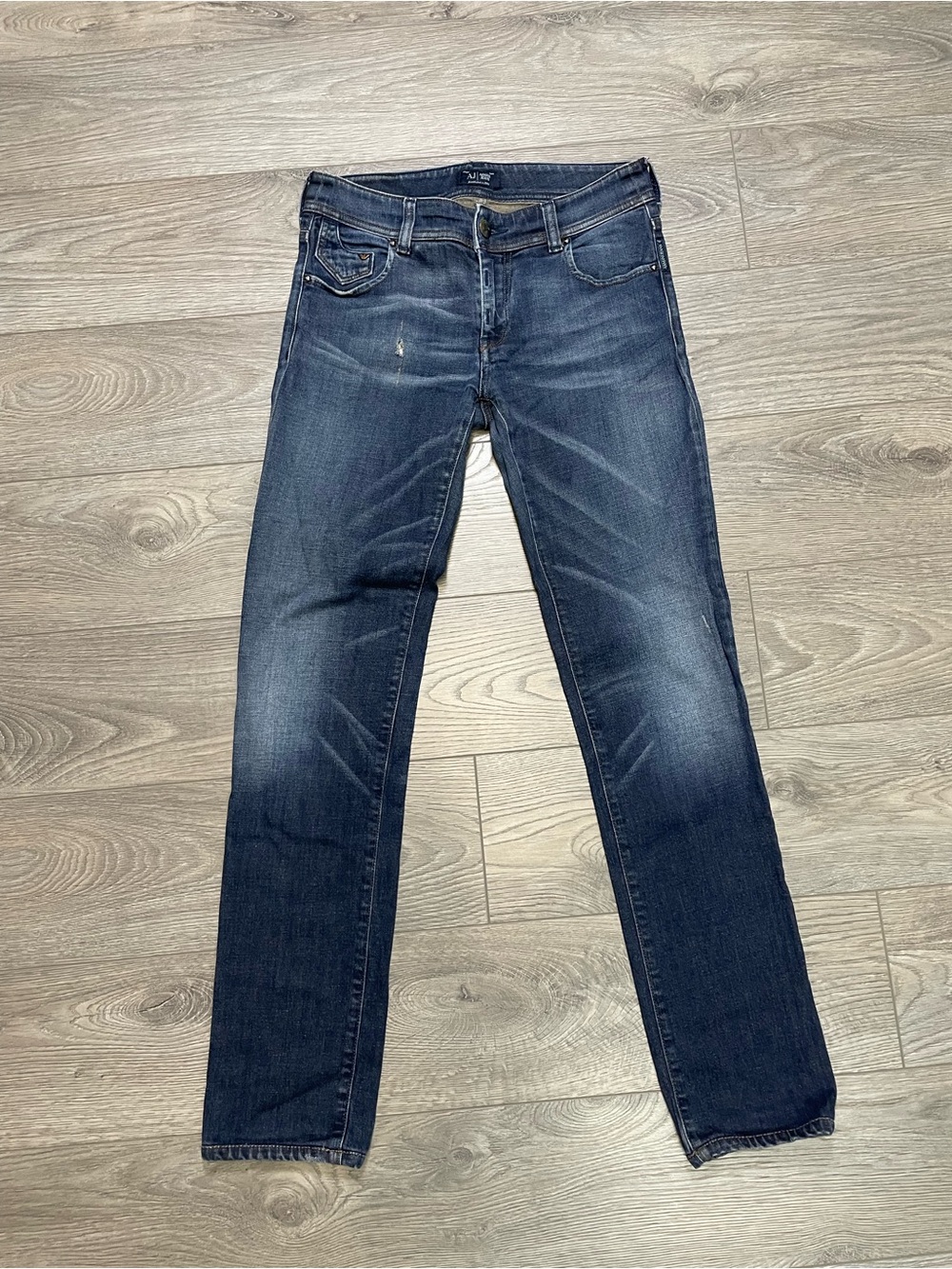 Armani Jeans Slim Straight Dark Wash Denim Jeans‎ Size 26W